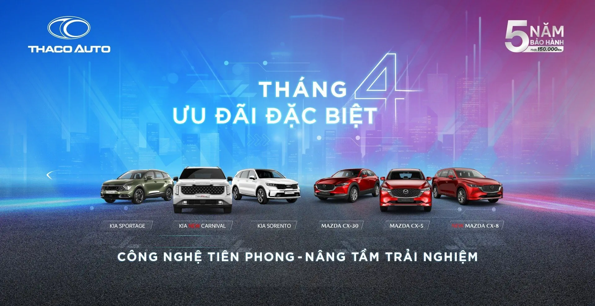THACO AUTO Huế tri ân khách hàng với ưu đãi đặc biệt dịp 30/4 & 01/05